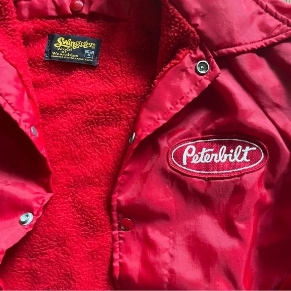 Peterbilt Swingster Red Vintage Logo Jacket